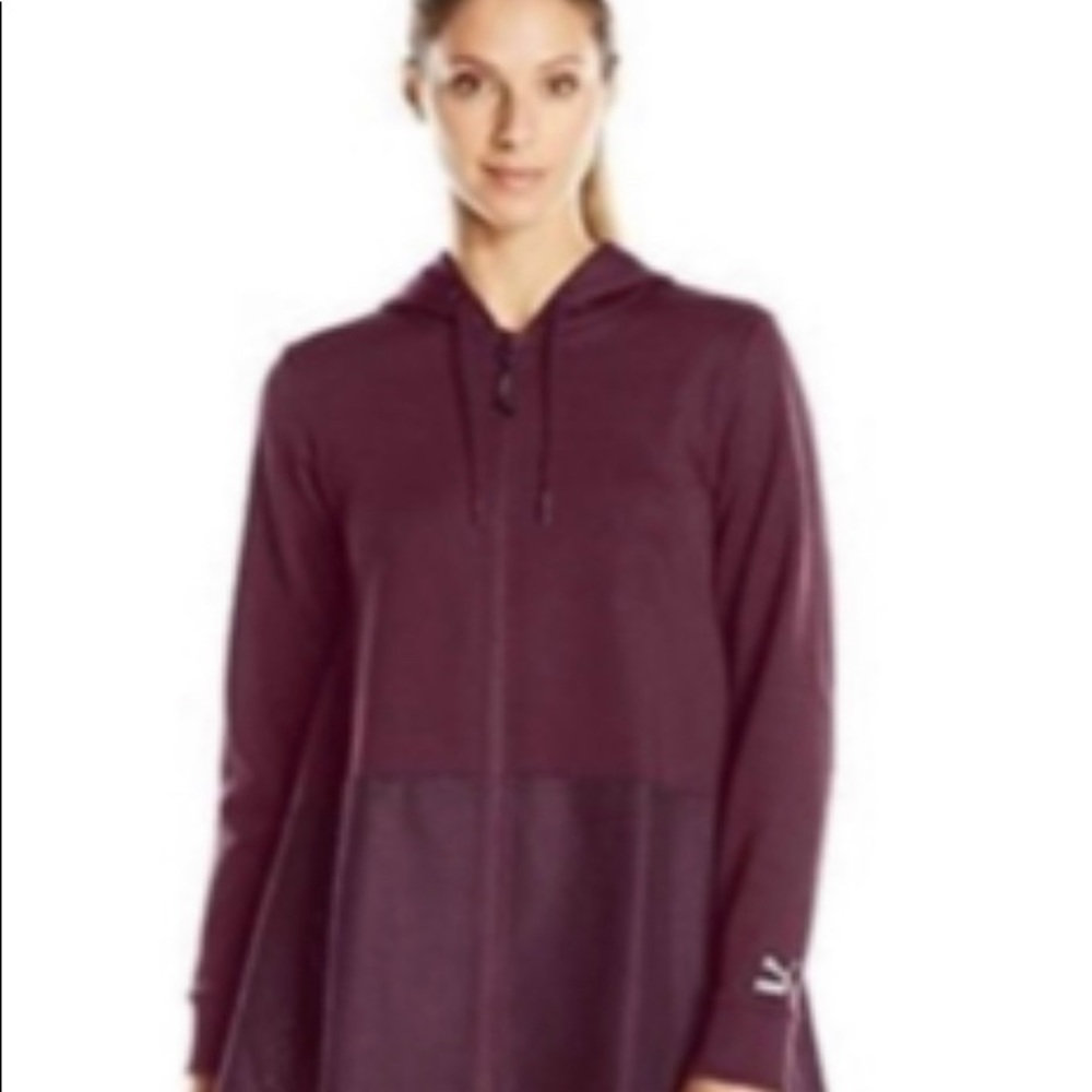 Puma EVO athletic hooded jacket maroon
